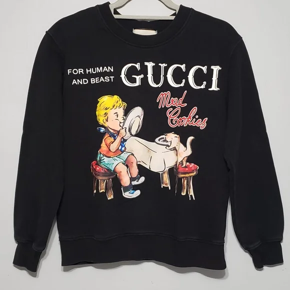 Gucci | Sweaters | Gucci Mad Cookies Black Graphic For Human And